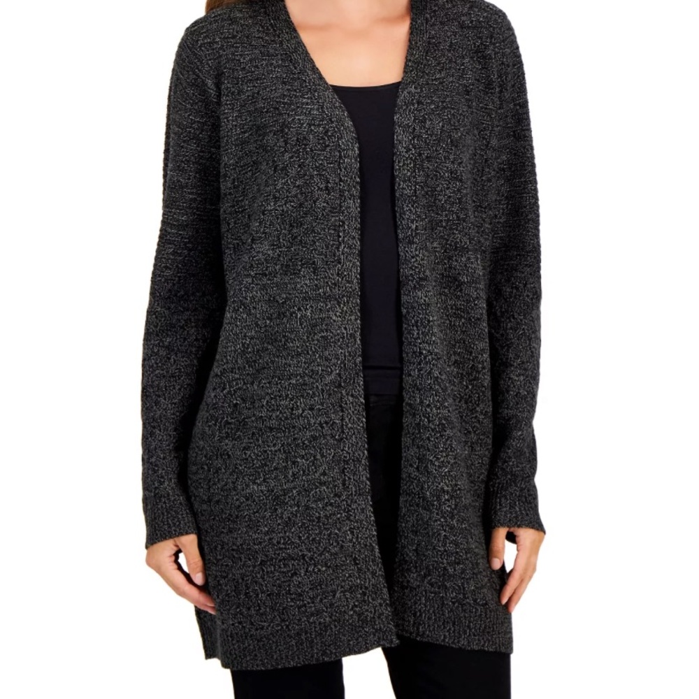 NWT Karen Scott Popcorn Knit Cardigan